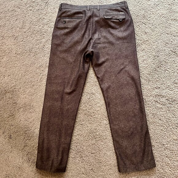 Vintage VIP PLAYBOY Collection Straight Cut Felted Wool Casual Pants -Sz. US 36 - Picture 6 of 14
